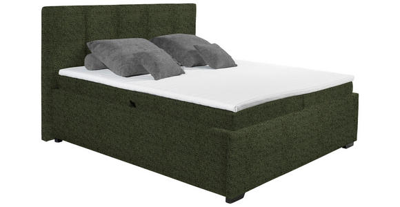 POLSTERBETT Matratze, Bettkasten, Topper Olivgrün 180/200 cm  - Graphitfarben/Schwarz, KONVENTIONELL, Kunststoff/Textil (180/200cm) - Esposa