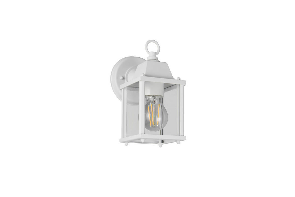 AUßENWANDLEUCHTE 11,5/22,5/14,5 cm   - Klar/Weiß, LIFESTYLE, Glas/Metall (11,5/22,5/14,5cm) - Trio Leuchten