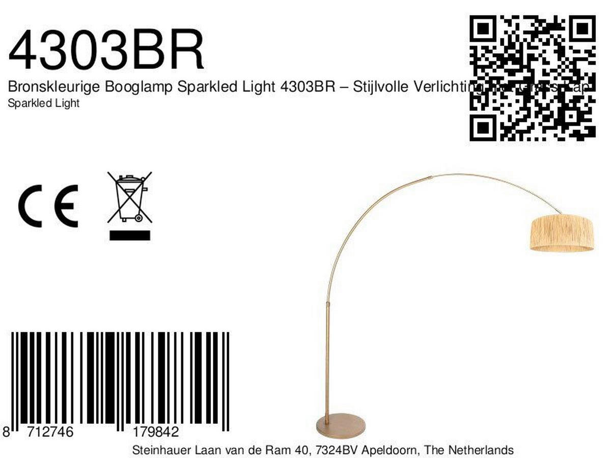 STEHLEUCHTE - Beige/Bronzefarben, Trend, Naturmaterialien/Metall (50/240/230cm)