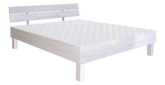 BETT 180/200 cm in Weiß - Weiß, Natur, Holz (180/200cm) - Carryhome