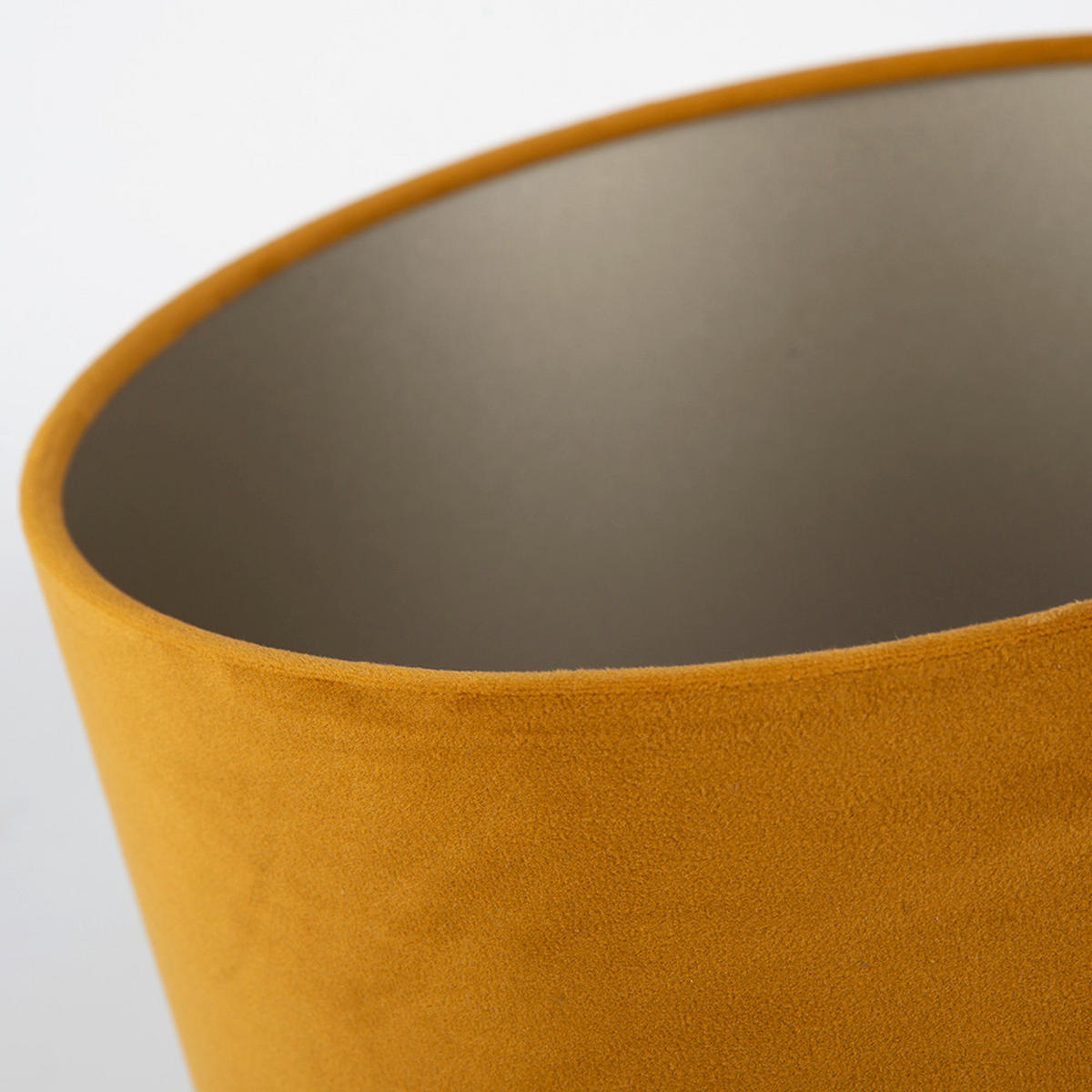 LEUCHTENSCHIRM Velour   - Bernsteinfarben, Basics, Textil/Metall (30cm)