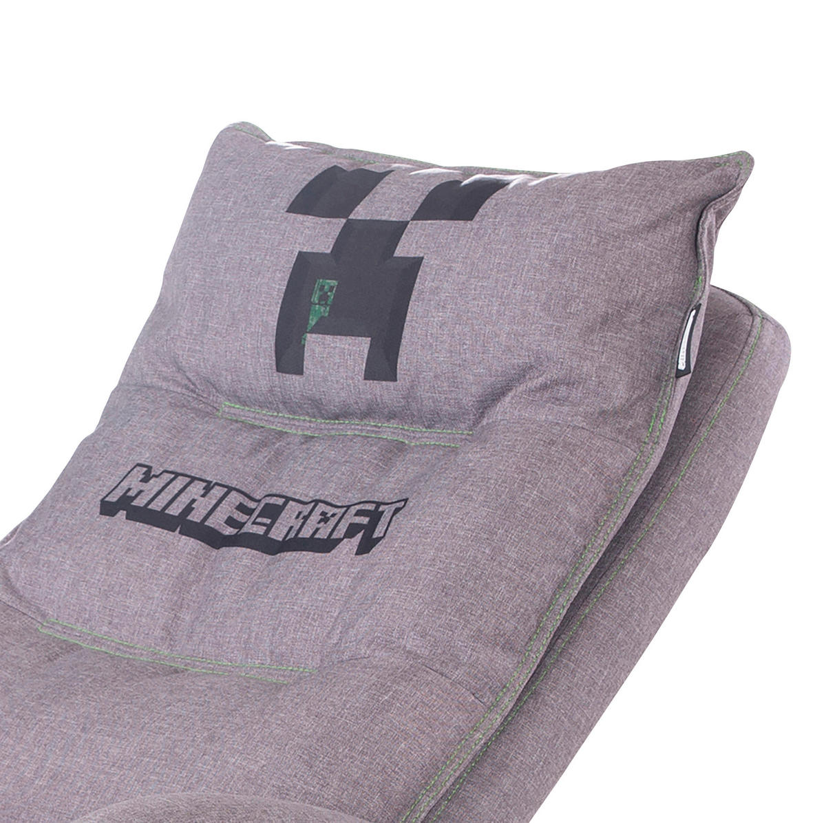 GAMING STOL umetna masa, tekstil siva  - siva, Moderno, umetna masa/tekstil (80,5/116/124/70,5cm) - Minecraft