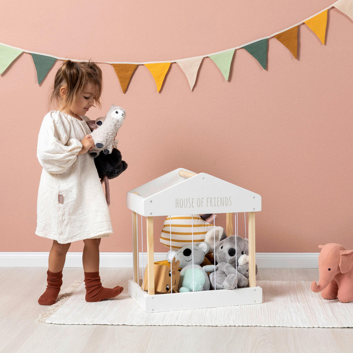 KINDERREGAL - Weiß/Naturfarben, Basics, Holz (45/31/50cm) - MUSTERKIND