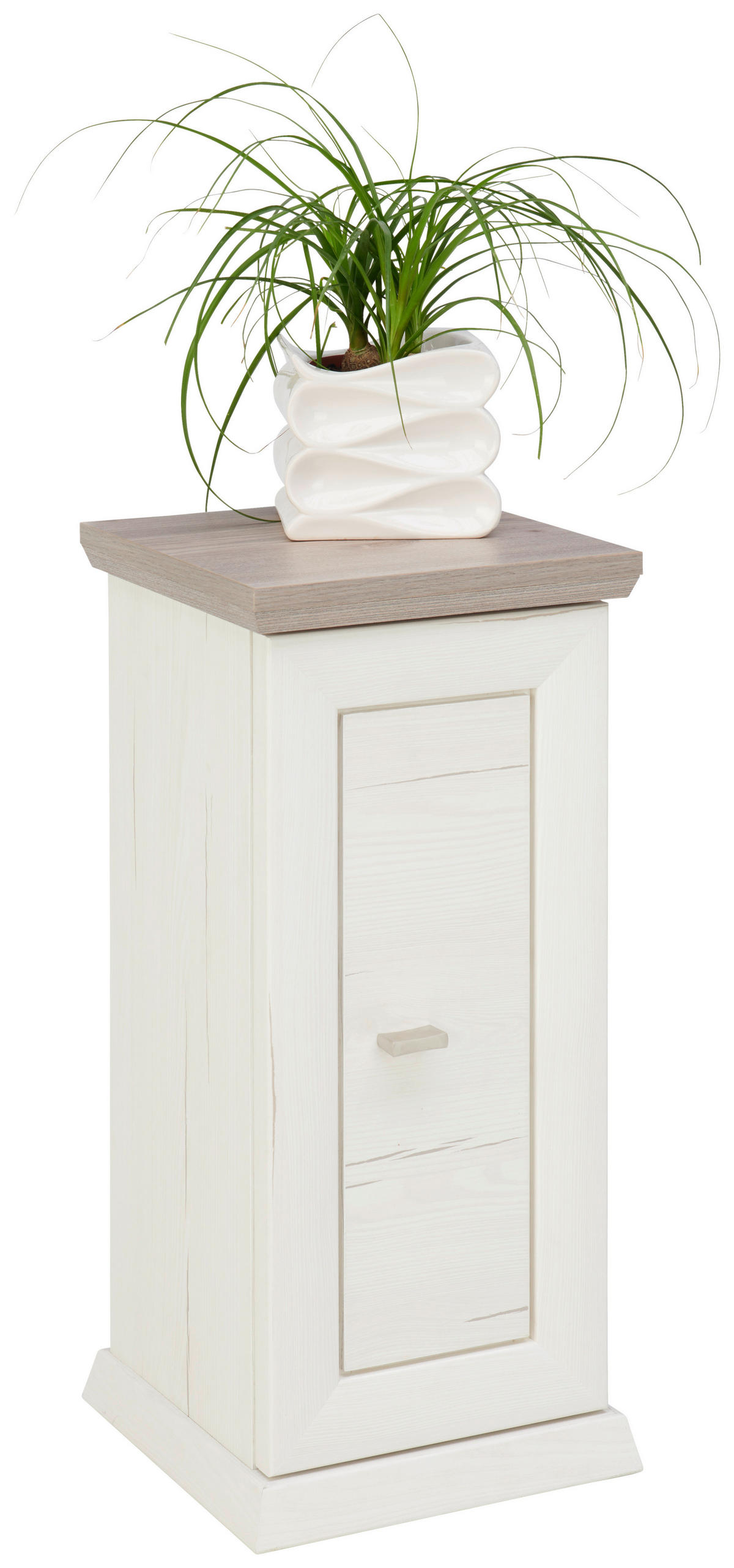 BLUMENSTÄNDER Holzwerkstoff 30/30/65 cm   - Weiss/Grau, Lifestyle, Holzwerkstoff (30/30/65cm) - Hom`in