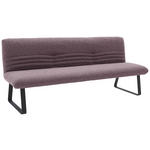 SITZBANK 221/90/70 cm  in Weinrot, Rotbraun  - Rotbraun/Weinrot, Design, Textil/Metall (221/90/70cm) - Dieter Knoll