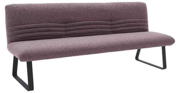SITZBANK 221/90/70 cm in Weinrot, Rotbraun - Rotbraun/Weinrot, Design, Textil/Metall (221/90/70cm) - Dieter Knoll