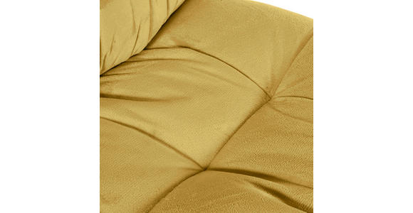 BIGSOFA Plüsch Gelb  - Gelb/Schwarz, KONVENTIONELL, Kunststoff/Textil (262/70/115cm) - Carryhome