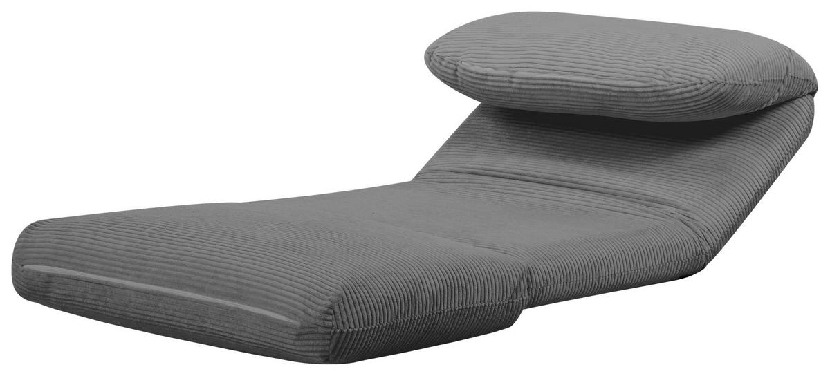 SCHLAFSESSEL in Cord Dunkelgrau  - Dunkelgrau, Design, Textil/Metall (82/58/78cm) - Livetastic