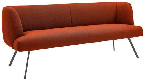 SITZBANK 200/87/64 cm Webstoff Anthrazit, Rostfarben  - Rostfarben/Anthrazit, Design, Textil/Metall (200/87/64cm) - Venjakob