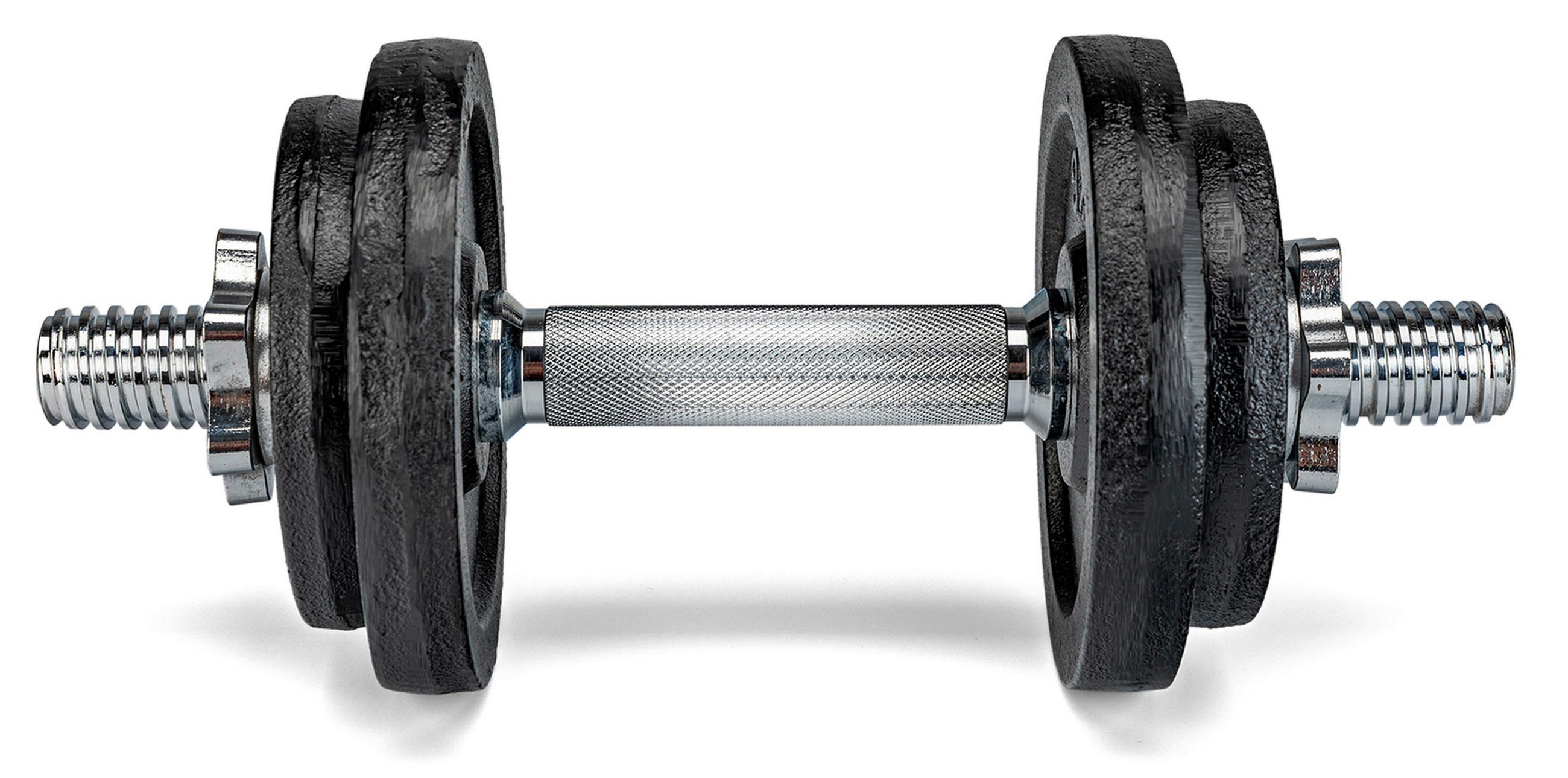 KURZHANTELSET KH 1000 - Silberfarben/Schwarz, KONVENTIONELL, Metall (10kg) - Atrigo