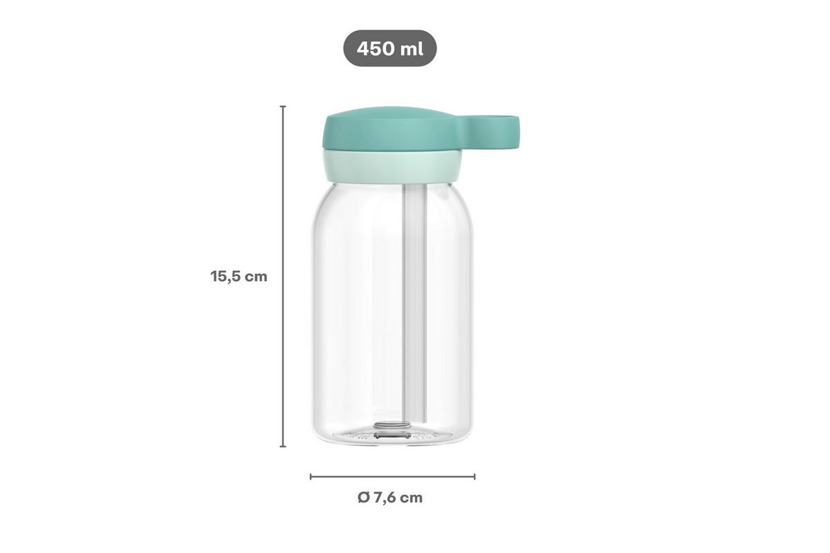 DĚTSKÁ LÁHEV NA PITÍ - modrá/vícebarevná, Basics, plast (7,6/15,5/9,0cm) - Mepal