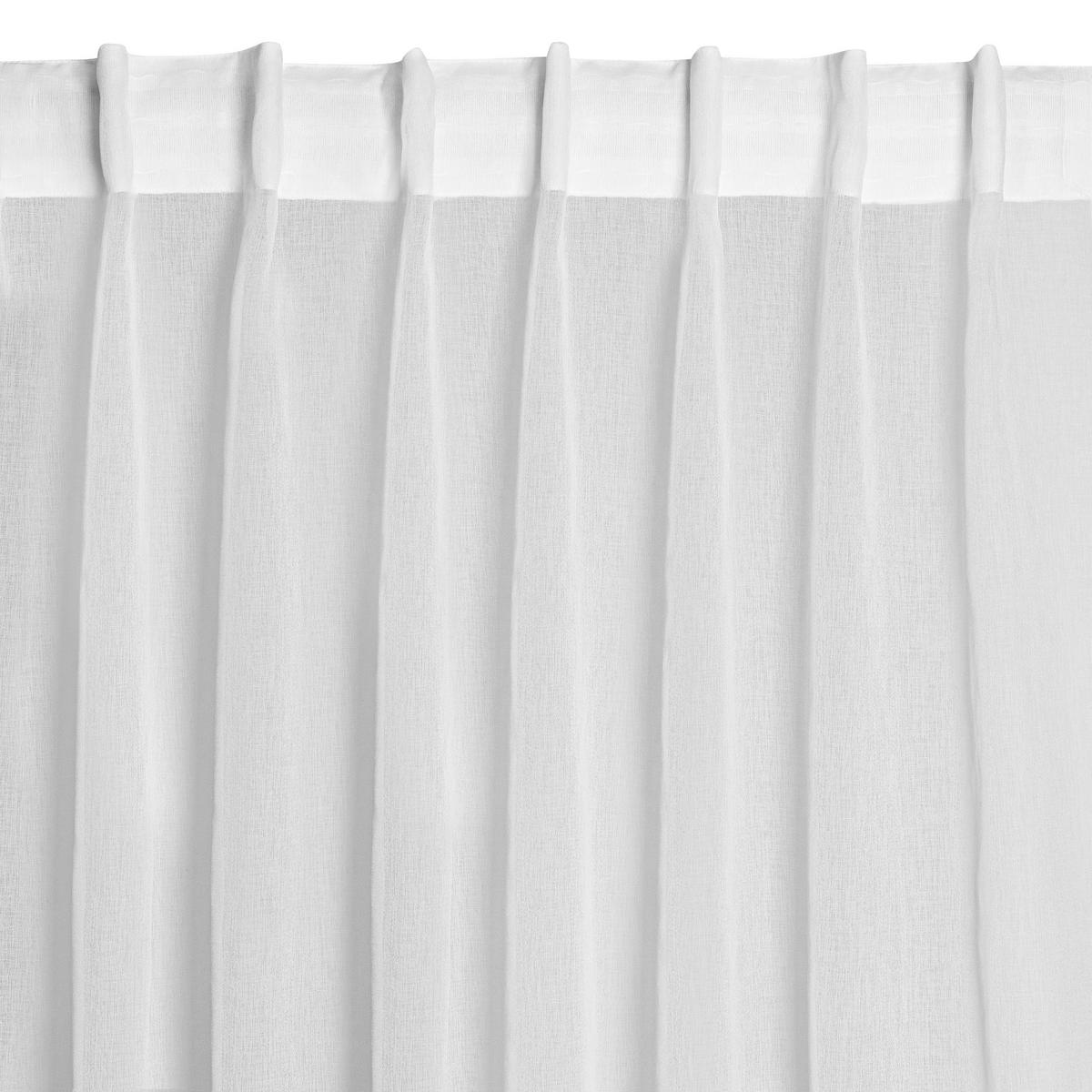 FERTIGVORHANG  halbtransparent   280/240 cm  - Weiß, Basics, Textil (280/240cm)