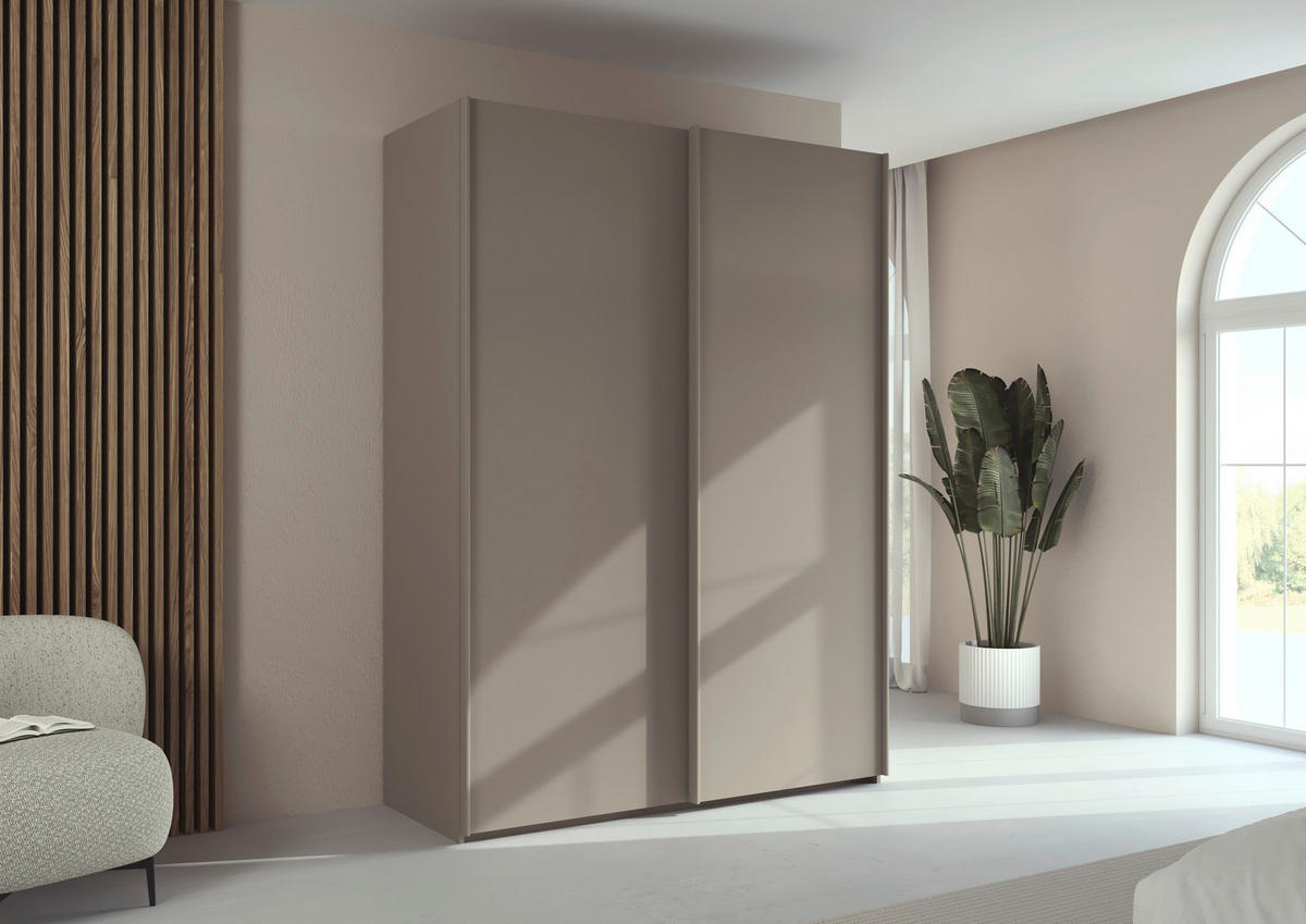SCHWEBETÜRENSCHRANK 162/223/69 cm,  in Fango, 2 Tür(en)  - Fango, Basics, Holzwerkstoff/Metall (162/223/69cm) - Rauch Möbel