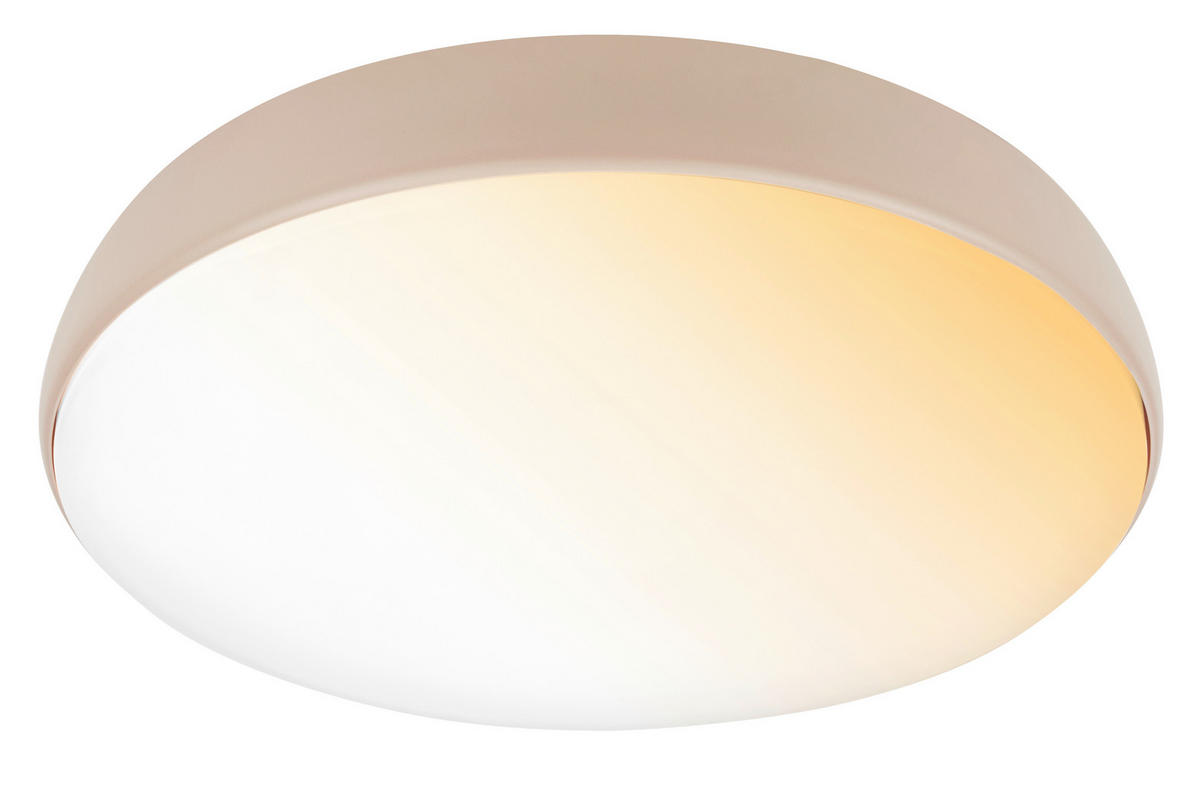 STROPNÉ LED SVIETIDLO, 35/8,5 cm  - béžová, Basics, kov/plast (35/8,5cm)