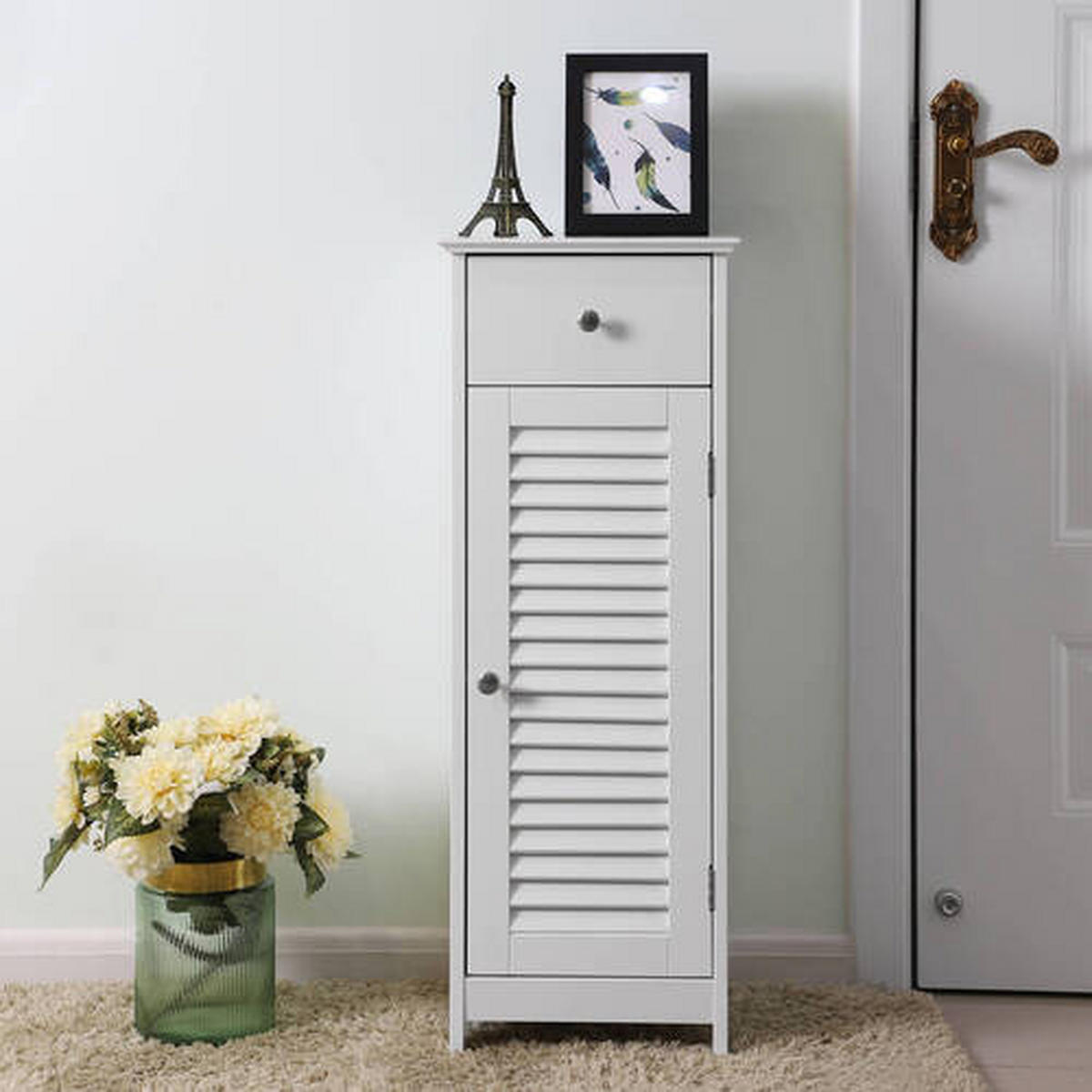 KOMODA, bílá, 32/87/30 cm - bílá, Trend, kov/kompozitní dřevo (32/87/30cm) - Boxxx
