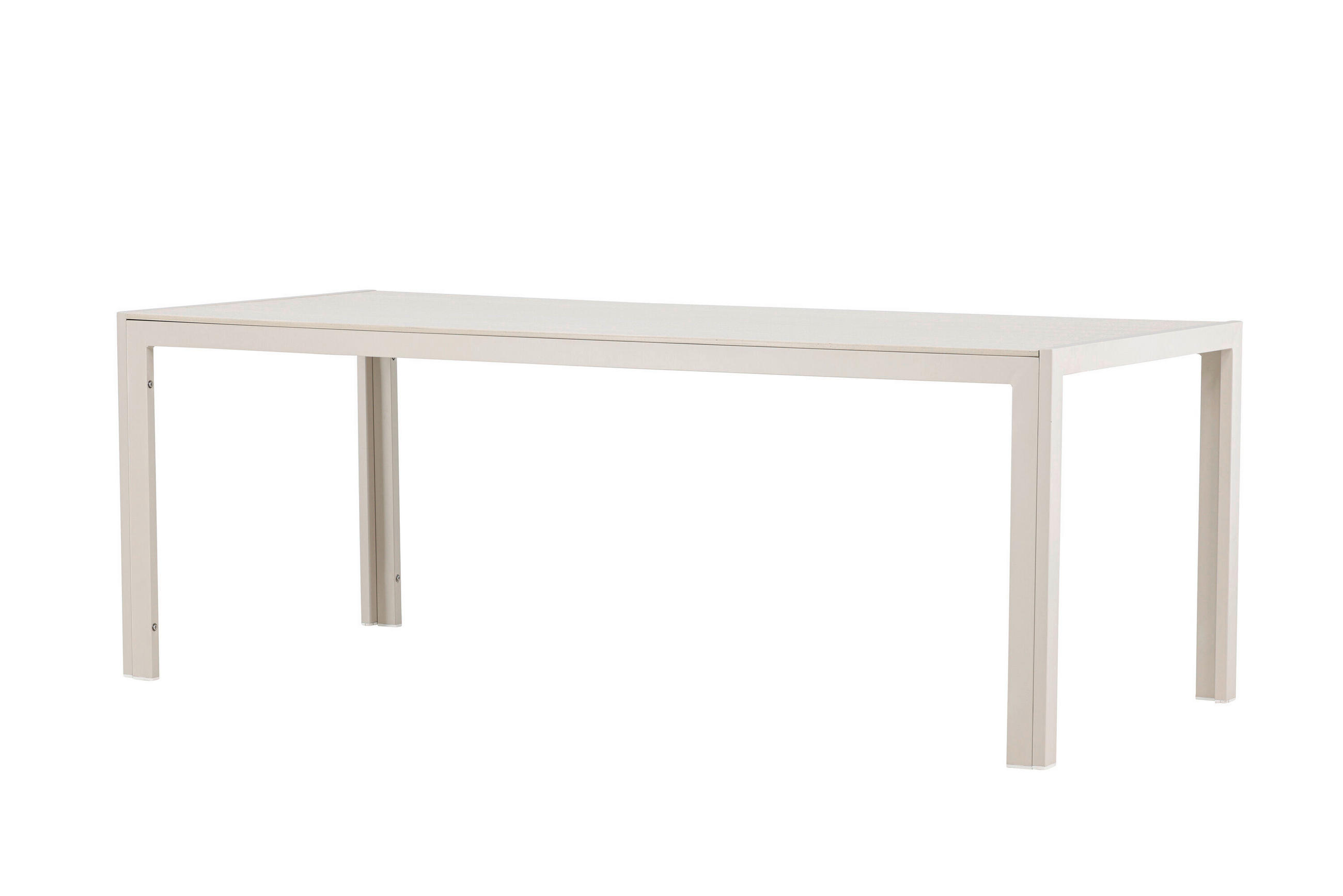 GARTENTISCH Metall, Kunststoff Beige rechteckig  - Beige, MODERN, Kunststoff/Metall (205/90/74cm) - Gardenson