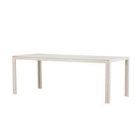 GARTENTISCH Metall, Kunststoff Beige rechteckig  - Beige, MODERN, Kunststoff/Metall (205/90/74cm) - Gardenson
