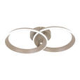 LED-DECKENLEUCHTE Velora 53,5/33/9,3 cm  - Sandfarben, Design, Kunststoff/Metall (53,5/33/9,3cm) - Dieter Knoll