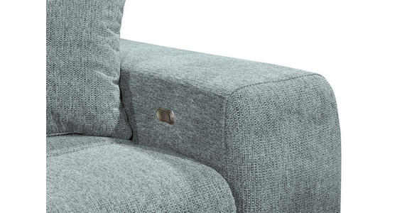 ECKSOFA Hellblau Chenille Zierkissen, Bettkasten, Rücken echt, Kopfteilverstellung, Sitztiefenverstellung  - Schwarz/Hellblau, KONVENTIONELL, Kunststoff/Textil (172/268cm) - Carryhome