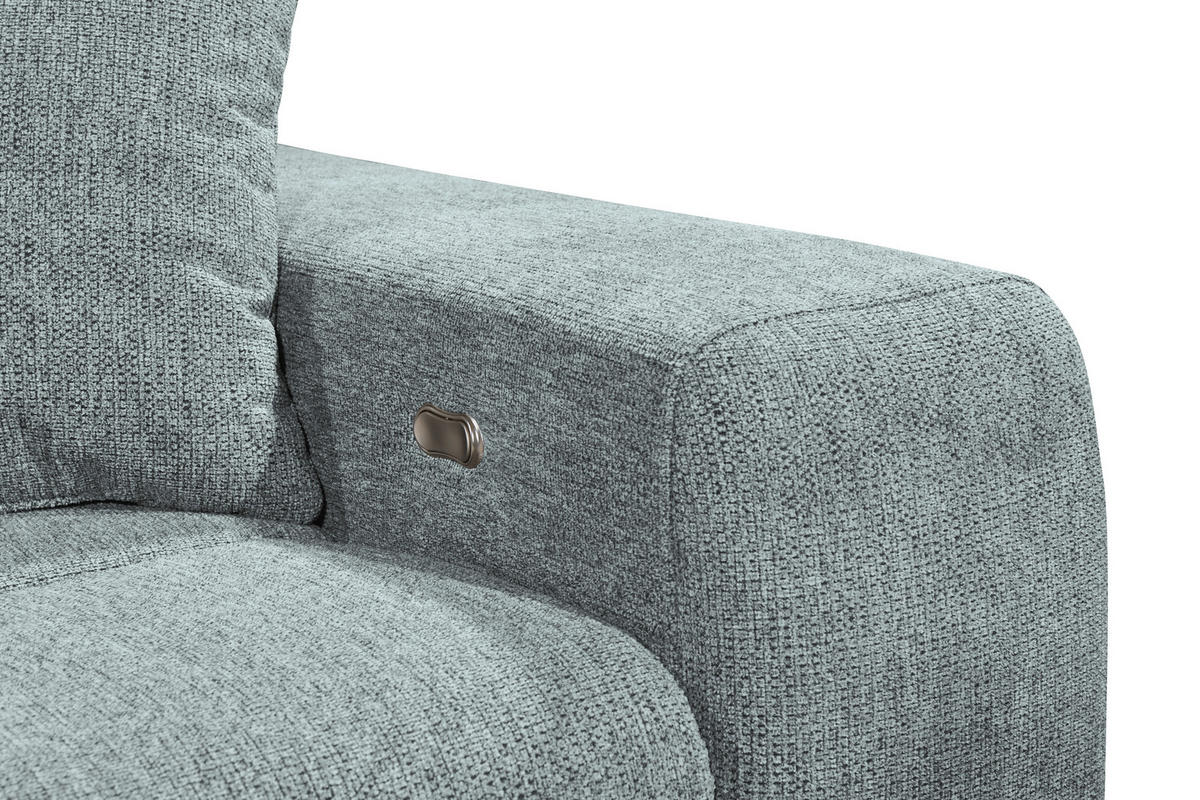 KUTNA GARNITURA tekstil  svijetlo plava   - crna/svijetlo plava, Konvencionalno, tekstil/plastika (172/268cm) - MID.YOU