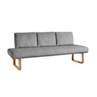 SITZBANK 209/92/78 cm  in Hellgrau  - Eichefarben/Hellgrau, Design, Holz/Textil (209/92/78cm) - Dieter Knoll
