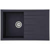 SPÜLE 1712HOUSTON80X50S  - Schwarz, Trend, Glas/Kunststoff (80/21/50cm) - Respekta