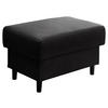 HOCKER Lederlook Schwarz  - Schwarz, MODERN, Holz/Textil (76/46/55cm) - Livetastic