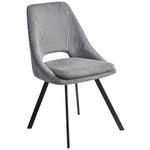 STUHL   Cord  - Schwarz/Grau, Design, Textil/Metall (48/85/56cm) - Carryhome