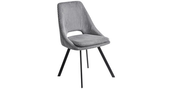 STUHL   Cord  - Schwarz/Grau, Design, Textil/Metall (48/85/56cm) - Carryhome