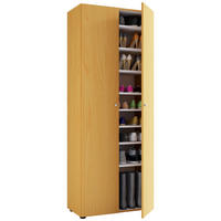 SCHUHSCHRANK Buchefarben  - Buchefarben/Schwarz, Design, Holzwerkstoff/Kunststoff (71/180/39cm) - MID.YOU