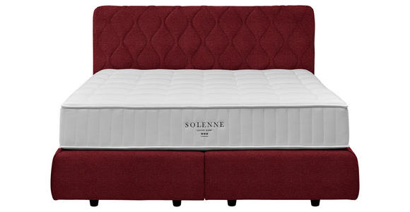 BOXSPRINGBETT 180/200 cm  in Rot  - Rot/Schwarz, Design, Kunststoff/Textil (180/200cm) - Johann Jakob