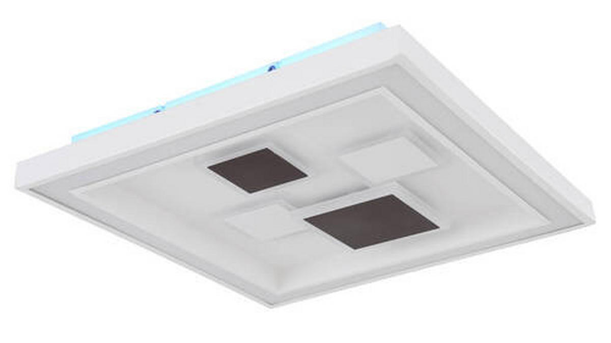 LED-DECKENLEUCHTE 50 W    48/48/7 cm  - Weiss/Anthrazit, Design, Kunststoff/Metall (48/48/7cm) - Globo