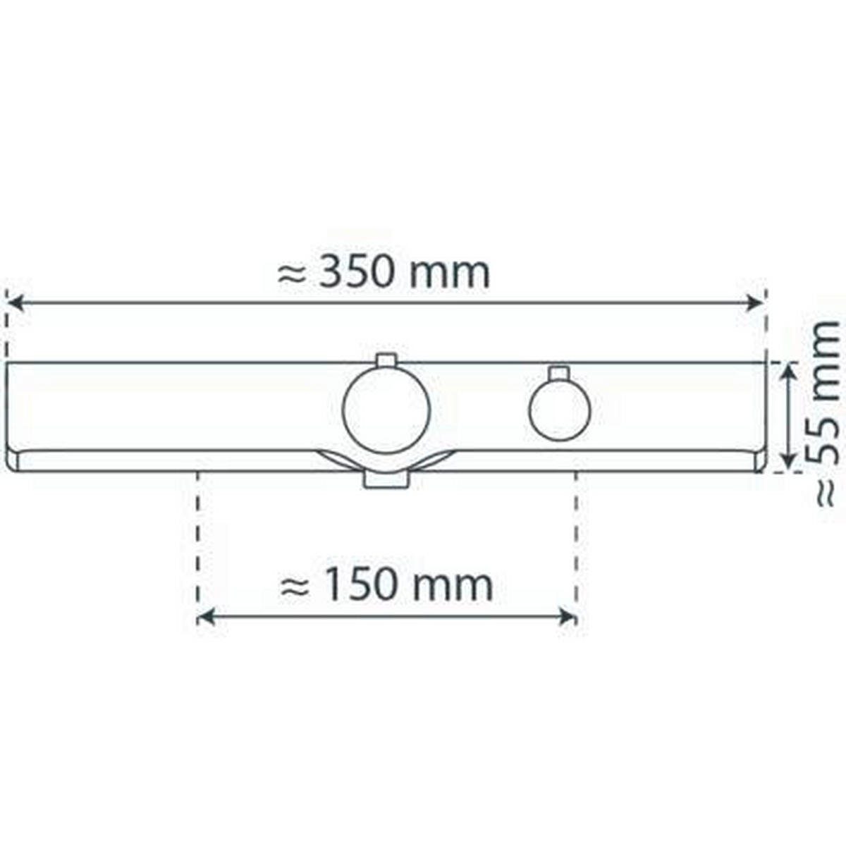 DUSCHARMATUR  - Chromfarben/Weiß, Design, Glas/Metall (35/5,5/14cm) - Schütte