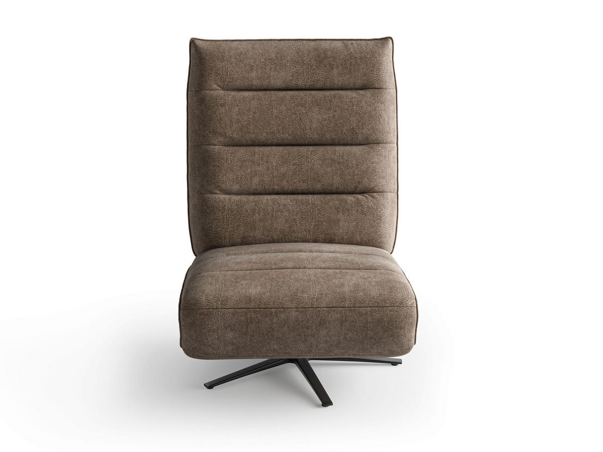 RELAXAČNÍ KŘESLO, textil, hnědá - černá/hnědá, Basics, kov/textil (80/109/98cm) - Sit & More
