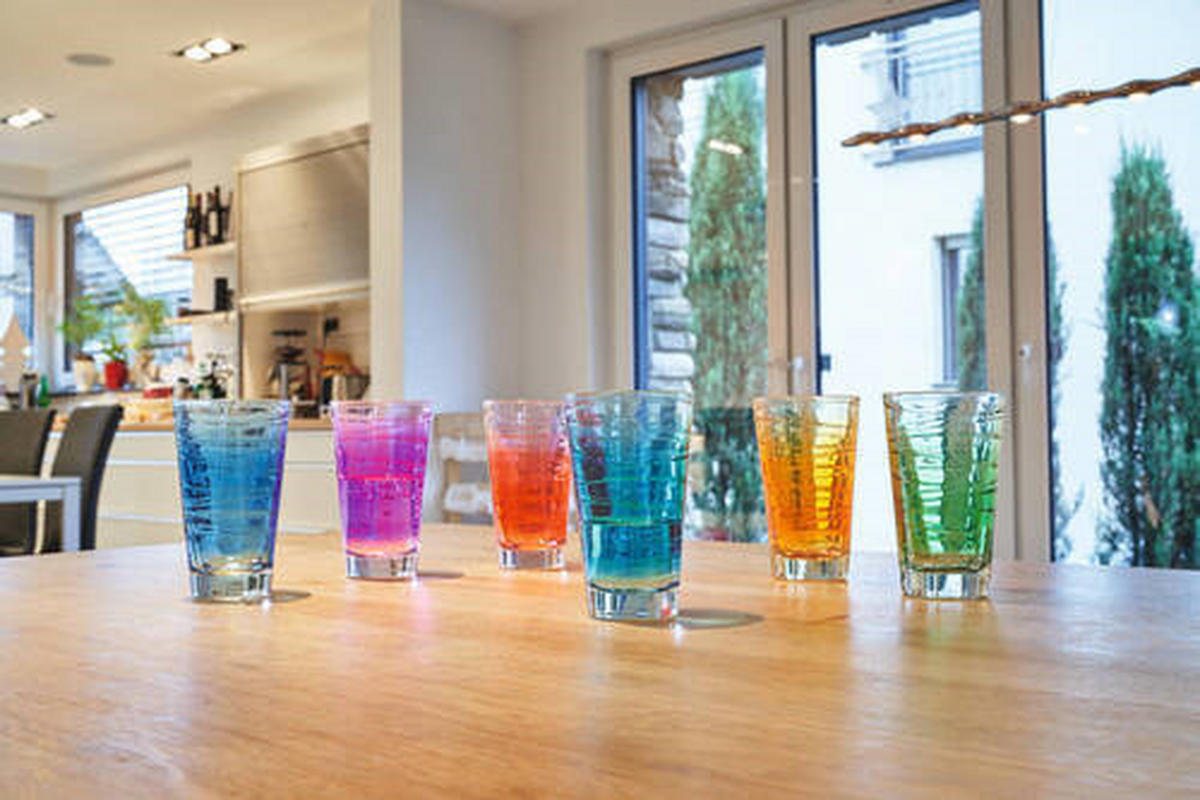 GLÄSERSET Vario  6-teilig  - Türkis/Blau, Glas (280ml) - Leonardo
