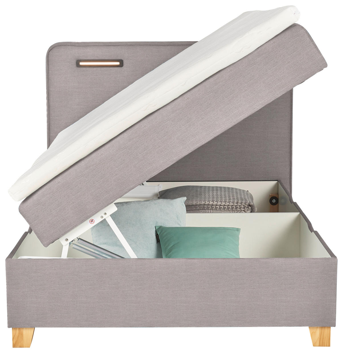BOXBETT 120/200 cm  in Beige  - Beige, Konventionell, Holz/Textil (120/200cm) - Moderano