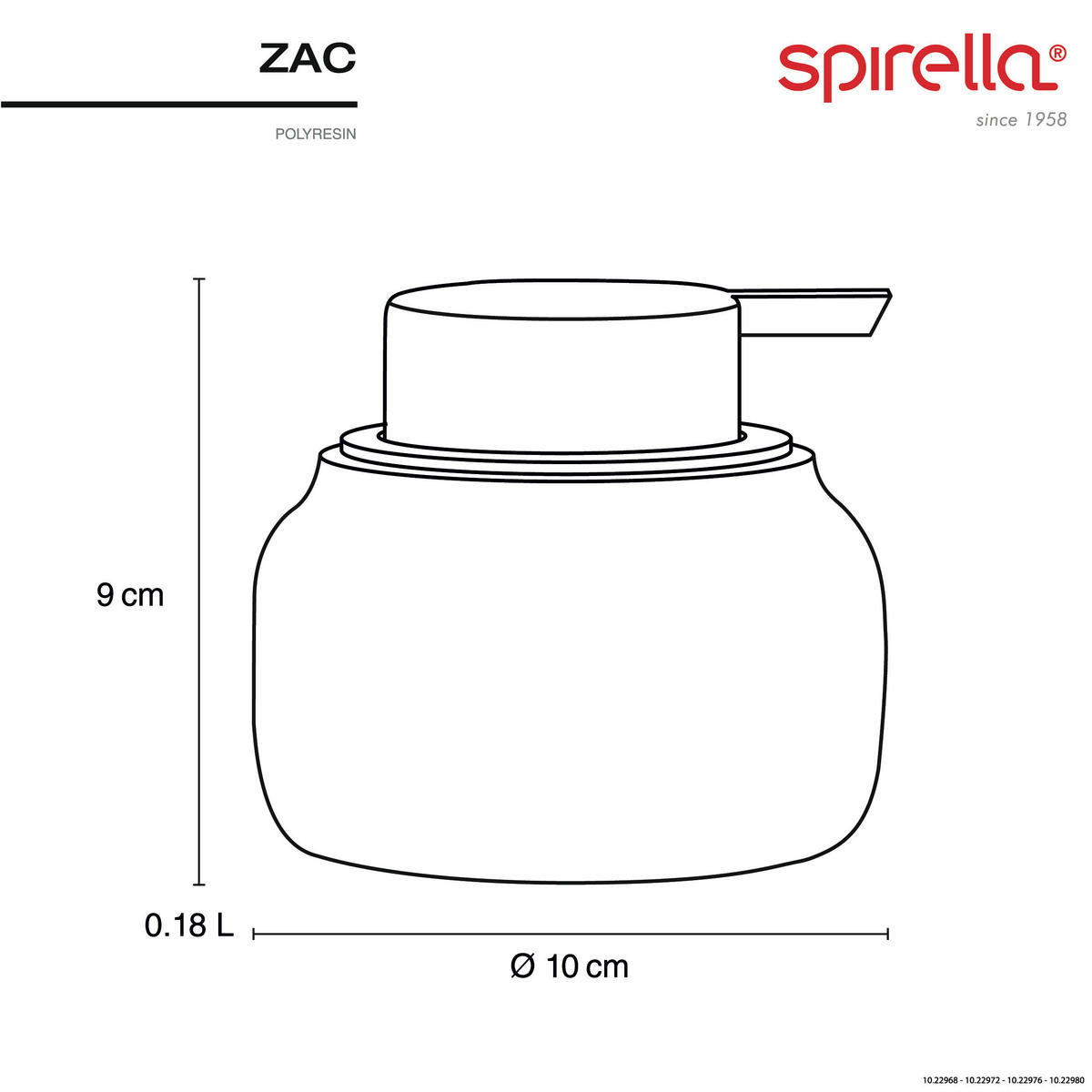 SEIFENSPENDER Kunststoff  - Dunkelgrau, Basics, Kunststoff (10/9cm) - Spirella