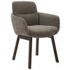 ARMLEHNSTUHL  in Struktur  - Dunkelbraun/Grau, MODERN, Holz/Textil (61/88/59cm) - MID.YOU
