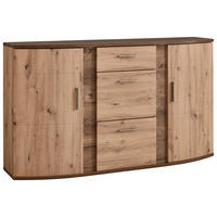 SIDEBOARD Eichefarben, Eiche Artisan  163,7/94/40,4 cm  - Eichefarben/Alufarben, Design, Holzwerkstoff/Kunststoff (163,7/94/40,4cm) - Xora