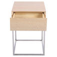NACHTKÄSTCHEN in furniert Eiche Silberfarben, Eichefarben  - Eichefarben/Silberfarben, Basics, Holz/Holzwerkstoff (40/62/40cm) - Xora
