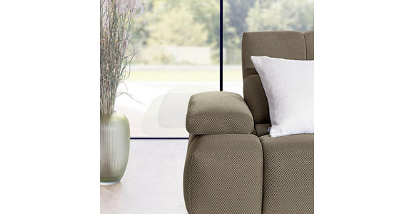 ECKSOFA  in Struktur Beigebraun  313/233 cm  - Beigebraun/Schwarz, Design, Kunststoff/Textil (313/233cm) - Belluti