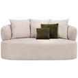 2-SITZER-SOFA  in Chenille Beige  - Dunkelgrün/Beige, MODERN, Kunststoff/Textil (177/86/105cm) - Hom`in