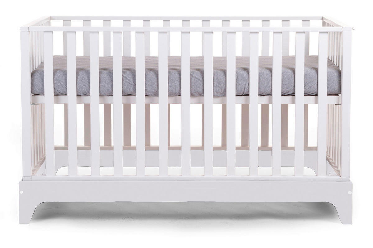 POSTIEĽKA S PRIEČKAMI  70 cmx140 cm - biela, Konventionell, drevo/kompozitné drevo (148/78/88cm) - Childhome