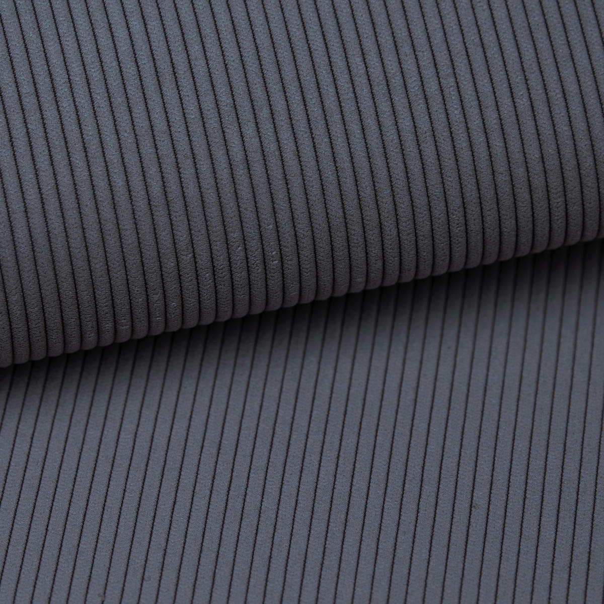 SCHLAFSOFA Cord Grau  - Schwarz/Grau, Design, Kunststoff/Textil (250/92/105cm) - Carryhome