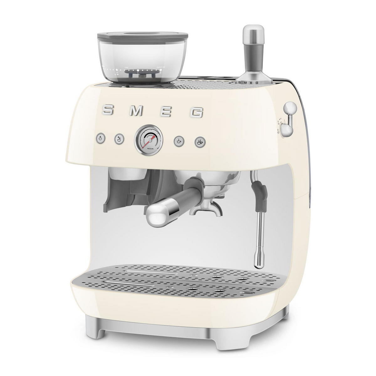 ESPRESSOMASCHINE  - Creme, Basics, Kunststoff/Metall (33,4/44,3/43cm) - SMEG