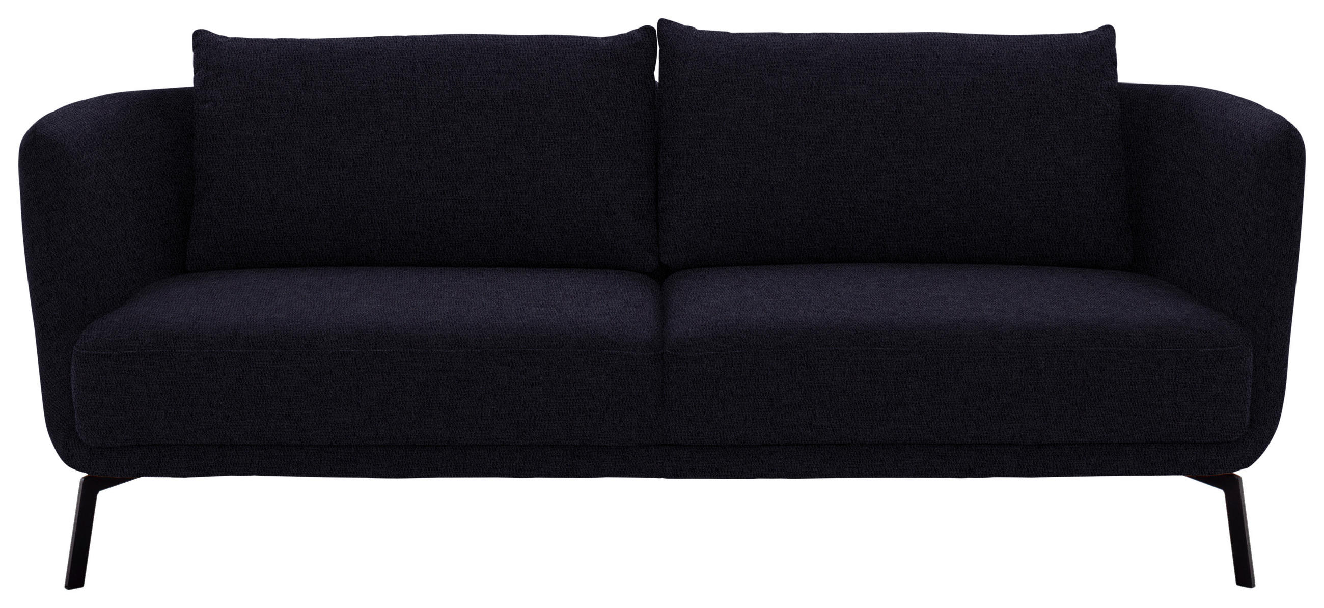 3-SITZER-SOFA Flachgewebe Anthrazit  - Anthrazit/Schwarz, Design, Textil/Metall (210/71/91cm) - Schöner Wohnen