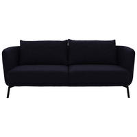 3-SITZER-SOFA Flachgewebe Anthrazit  - Anthrazit/Schwarz, Design, Textil/Metall (210/71/91cm) - Schöner Wohnen