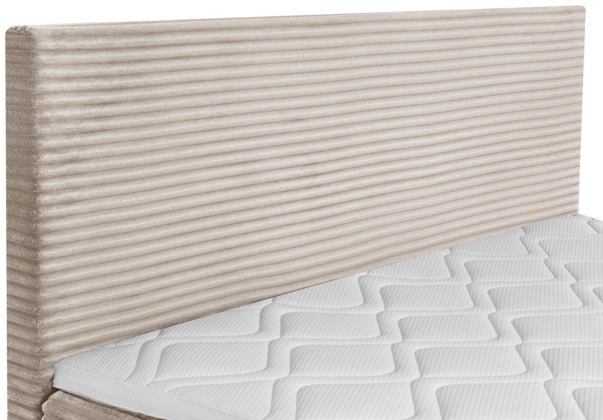 BOXBETT 140/200 cm  in Naturfarben  - Schwarz/Naturfarben, Trend, Kunststoff/Textil (140/200cm) - Boxxx