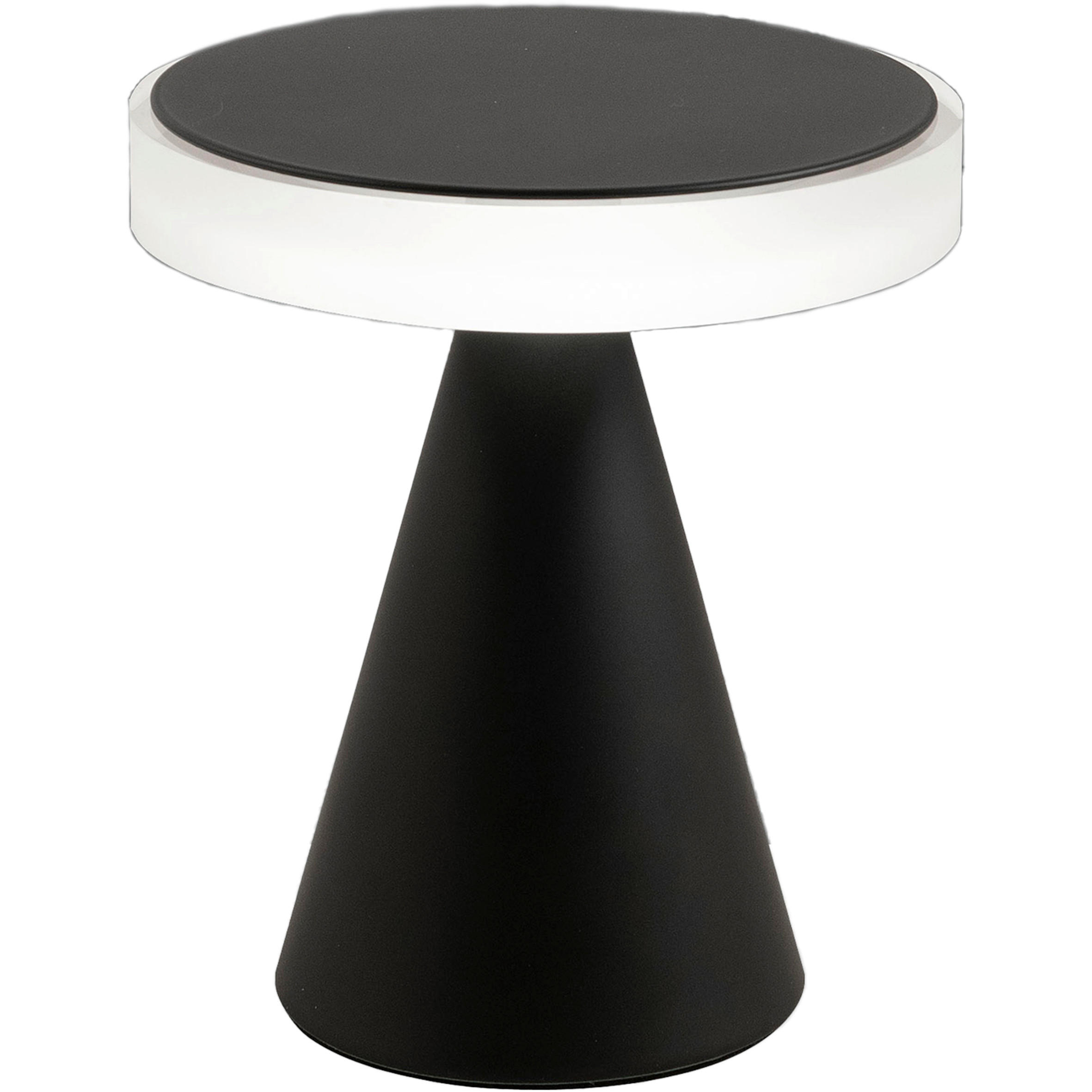 LED-TISCHLEUCHTE Neutra 17/20 cm   - Schwarz/Weiß, Basics, Kunststoff/Metall (17/20cm) - Fabas Luce