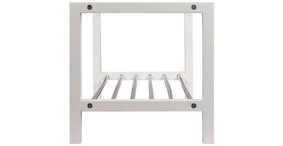 SCHUHREGAL 81/34/34 cm  - Edelstahlfarben/Weiß, Basics, Holzwerkstoff/Metall (81/34/34cm) - Carryhome